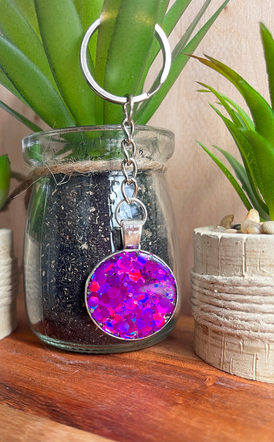 Porte clé violet
